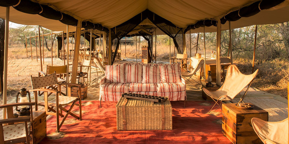The interior of a Serengeti safari camp. The interior of a Serengeti safari camp.